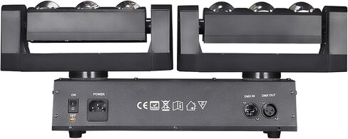 JUNMAN Two Arm Six Head Led Beam Moving Head Light DJ Disco Stage Lights | DMX512 9/15 Channels for Event Wedding Party Lighting Show in Kuwait