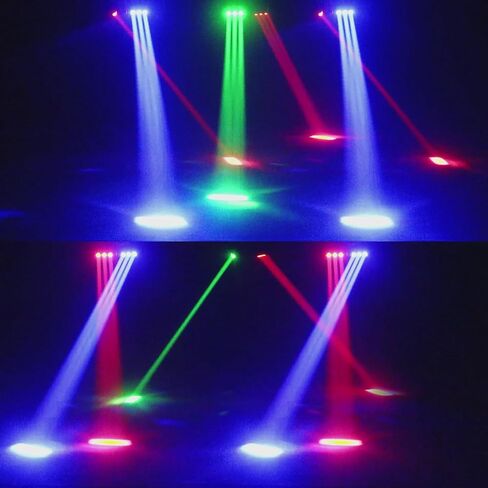 JUNMAN Two Arm Six Head Led Beam Moving Head Light DJ Disco Stage Lights | DMX512 9/15 Channels for Event Wedding Party Lighting Show in Kuwait