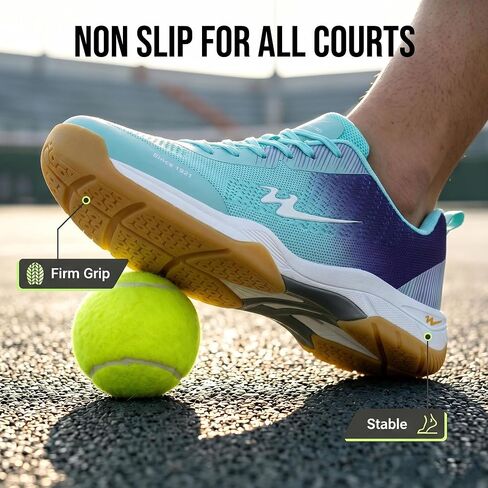 أحذية رياضية للجنسين من Pickleball-Badminton-Tennis خفيفة الوزن قابلة للتنفس وغير قابلة للانزلاق للتدريب على رياضة التنس والمضرب للرجال والنساء in Kuwait