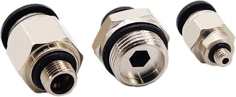 PC Pneumatic Quick Connector Black G Thread 1/8 1/4 3/8 1/2 Inch External Zinc Pipe Water Air 1Pcs(PC8-M5) in Saudi Arabia