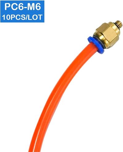 10Pcs PC6-M6 BSPT 6mm To M6 Pneumatic Connectors in Kuwait