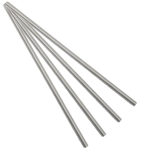 BokWin 4 Pack M4 x 250mm Fully Threaded Rod, Long Threaded Screw with M4-0.7mm Thread Pitch, 304 Stainless Steel Right Hand Threads for Furniture and Home Applications in Kuwait