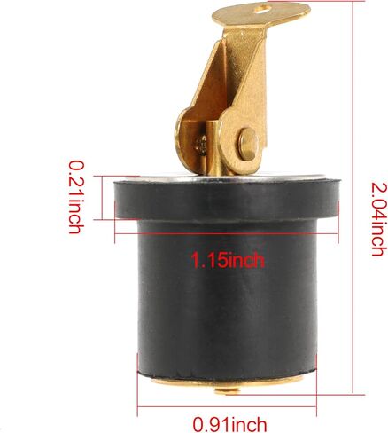 4 Pack Brass Boat Plug Drain Plug Boat Snap Handle Plug Deck Plug for Boat Marine in Kuwait