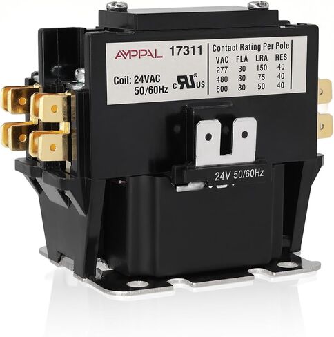 2 Poles FLA 40 Amp Coil 24 VAC Air Conditioner Condenser Compressor Contactor AC Definite Purpose Contactor (2P 40A 24V) in Kuwait