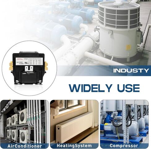 2 Poles FLA 40 Amp Coil 24 VAC Air Conditioner Condenser Compressor Contactor AC Definite Purpose Contactor (2P 40A 24V) in Kuwait