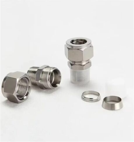 1" BSPT Male x 6 8 10 12-25mm Tube OD Compressiong Union 304 Stainless Steel Pipe Fitting Coupler(10MM_BSPT Male) in Kuwait