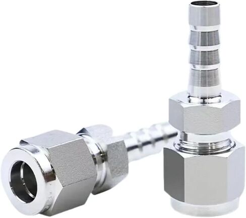 3 4 6 8 10 12 16 mm 1/8" 1/4" 3/8" 1/2" 3/4" Hose Compression Union 316L Stainless Steel Nipple Connector Pipe Fitting(1l2 Comp,316_12MM) in Kuwait