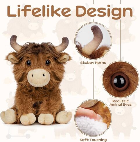 Big Crazy Highland Cattle Funny Driver Headcover, Golf Head Covers, Plush Animal Golf Club Covers, Highland Cow Driver Cover, Soft Lining for Club Protection, Golf Gifts for Men Women in Kuwait