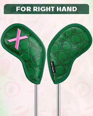 Big Teerth Golf Iron Covers Magnetic, Iron Covers for Golf Clubs, Tournament Peaches Themed Golf Iron Head Covers, 10-Piece Set of Golf Iron Covers for Men Women in Saudi Arabia