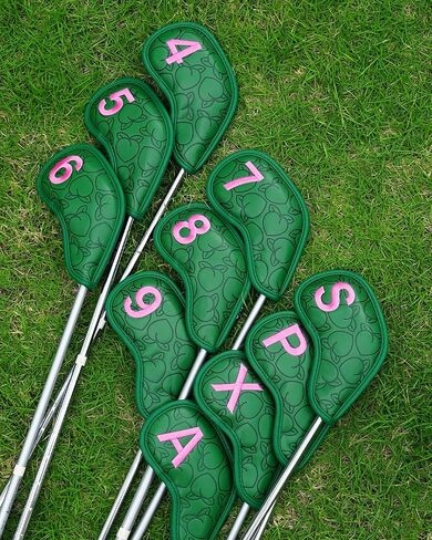 Big Teerth Golf Iron Covers Magnetic, Iron Covers for Golf Clubs, Tournament Peaches Themed Golf Iron Head Covers, 10-Piece Set of Golf Iron Covers for Men Women in Saudi Arabia