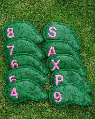 Big Teerth Golf Iron Covers Magnetic, Iron Covers for Golf Clubs, Tournament Peaches Themed Golf Iron Head Covers, 10-Piece Set of Golf Iron Covers for Men Women in Saudi Arabia