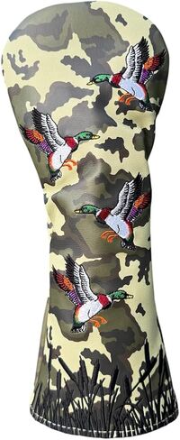 غطاء رأس Duck Hunter 2.0 Fairway Wood، غطاء نادي الجولف من جلد البولي يوريثان الفاخر مع صيد البط، غطاء رأس جولف متين مقاوم للطقس للرجال والنساء، غطاء رأس السائق in Saudi Arabia
