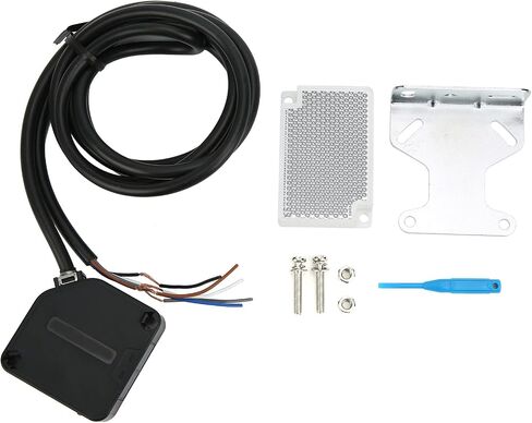 Photoelectric Sensor Switch, AC 24-240V BEN5M-MFR Photoelectric Beam Sensor with 5 Meter 197" Detection Distance, for Light Door Industrial Factory Garage Applicable to All Objects in Kuwait