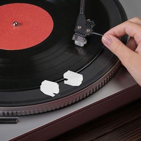 3pcs Record Player Stylus Protector Covers, Reusable Turntable Needle Guards with Red Gem Stylus Compatible for Vinyl Record Players in Kuwait