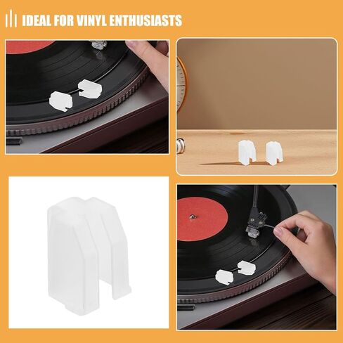 3pcs Record Player Stylus Protector Covers, Reusable Turntable Needle Guards with Red Gem Stylus Compatible for Vinyl Record Players in Kuwait