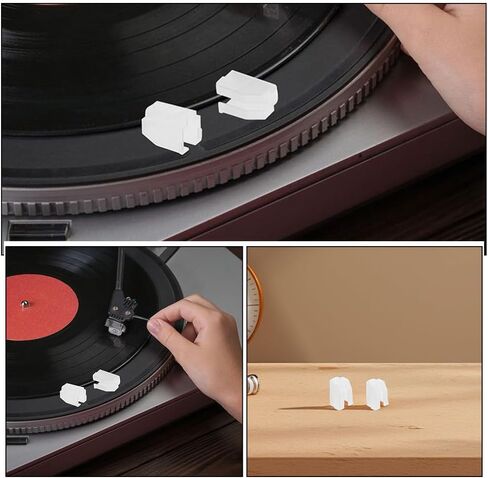 3pcs Record Player Stylus Protector Covers, Reusable Turntable Needle Guards with Red Gem Stylus Compatible for Vinyl Record Players in Kuwait