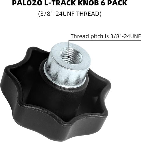 مقبض تثبيت L-Track عالي التحمل 3/8"-24UNF خيط لنظام المسار L، عبوة من 6 قطع in Kuwait