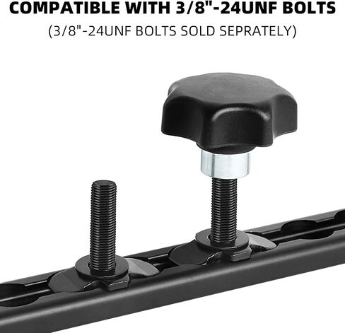 مقبض تثبيت L-Track عالي التحمل 3/8"-24UNF خيط لنظام المسار L، عبوة من 6 قطع in Kuwait