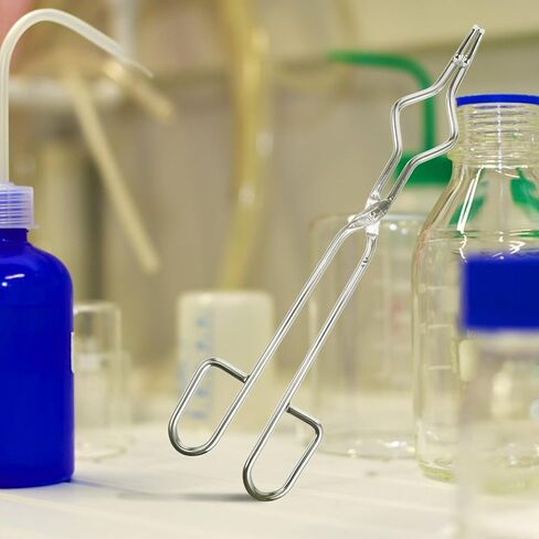 MAGICLULU Stainless Steel Crucible Tongs and Laboratory Flask Clamp, Beaker Clip Biochemical Accessories for Precise Handling in Scientific Experiments in Kuwait