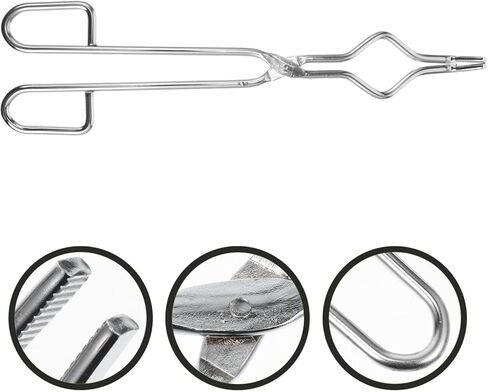 MAGICLULU Stainless Steel Crucible Tongs and Laboratory Flask Clamp, Beaker Clip Biochemical Accessories for Precise Handling in Scientific Experiments in Kuwait