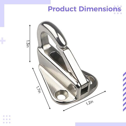 6 Pcs Spring Snap Hooks for Boats, 304 Stainless Steel Marine Grade Snaps, Heavy Duty Hardware for Yachts, Secure Locking Design, Corrosion Shielded, Multi Purpose Fastener in Kuwait