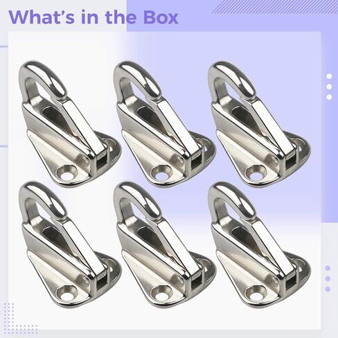 6 Pcs Spring Snap Hooks for Boats, 304 Stainless Steel Marine Grade Snaps, Heavy Duty Hardware for Yachts, Secure Locking Design, Corrosion Shielded, Multi Purpose Fastener in Kuwait