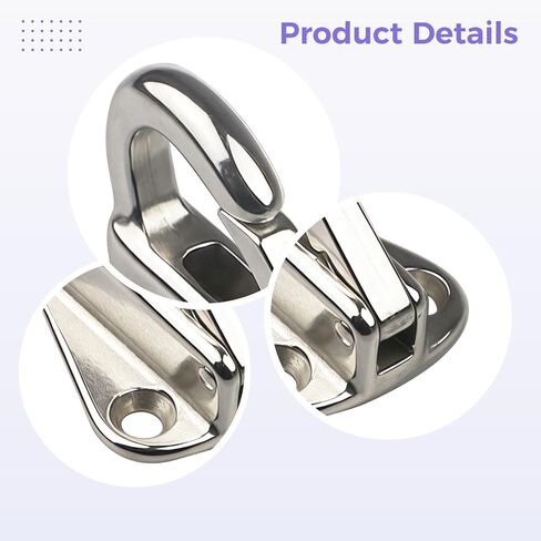 6 Pcs Spring Snap Hooks for Boats, 304 Stainless Steel Marine Grade Snaps, Heavy Duty Hardware for Yachts, Secure Locking Design, Corrosion Shielded, Multi Purpose Fastener in Kuwait
