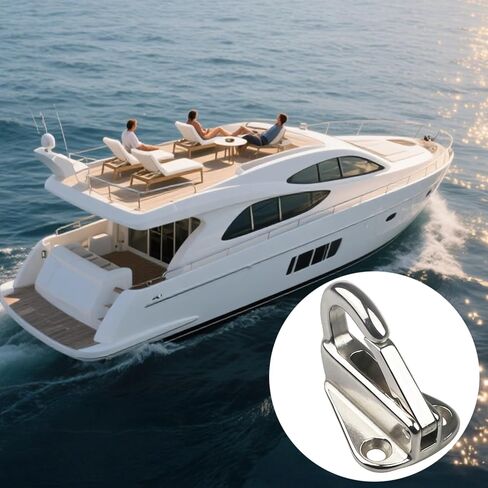 6 Pcs Spring Snap Hooks for Boats, 304 Stainless Steel Marine Grade Snaps, Heavy Duty Hardware for Yachts, Secure Locking Design, Corrosion Shielded, Multi Purpose Fastener in Kuwait