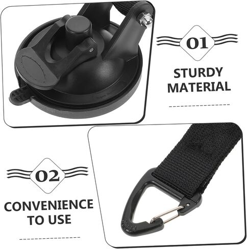 BESPORTBLE Heavy Duty Vacuum Rotation Suction Cup Hook 4pcs for Outdoor Gear and Window Use, Strong Tent Suction Cup Anchor with Plastic Material for Camping and Rv Awning Fastener Tasks in Kuwait