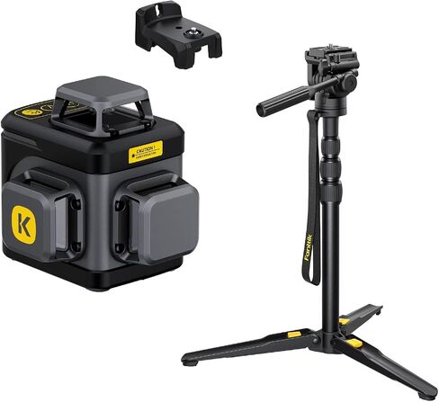 Fanttik D12 Ace Laser Level 360 ذاتي التسوية مع حامل ثلاثي الأبعاد 43.2 بوصة، ليزر أخضر متقاطع ثلاثي الأبعاد قابل لإعادة الشحن 3 × 360 درجة، سهل الاستخدام للبناء وتعليق الصور in Kuwait