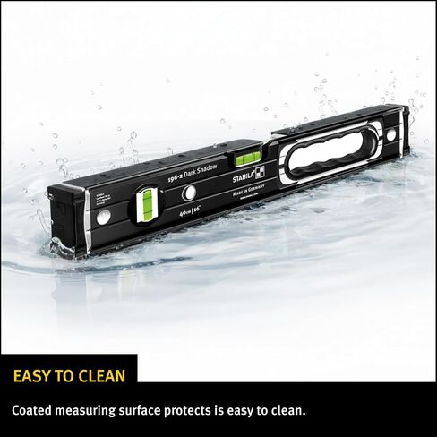 STABILA Dark Shadow Level set 196-2, 72 inch (183 cm), 48 inch (122 cm), 24 inch (61 cm), 16 inch (40 cm), and carrying case, Cat. Number 37400 in Kuwait