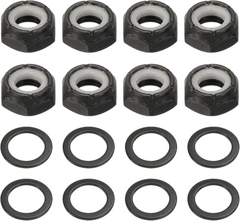 Skateboard Truck Hardware Kit, Including Skateboard Truck Nuts and Axle Washers-Fitting for(Scooters/LongBoards/Hardware Kit) in Kuwait