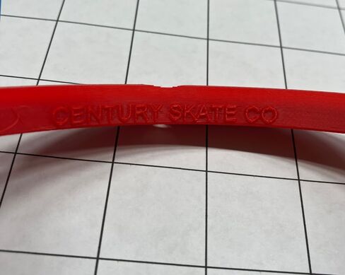Century Jaw Bone 1980s Style Skateboard Guard, Nose Grab, Red in Kuwait