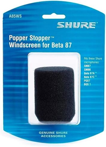 Shure A85WS Black Foam Windscreen for SM85, SM86, SM87A and BETA87A, and BETA87C (Pack of 4) in Kuwait