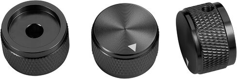 4pcs Electric Guitar Metal Knobs Black Volume Tone Speed Control Aluminium Knob CNC Made for Fender Strat Telecaster Les Paul Electric Guitars & Bass Accessories(Black) in Kuwait