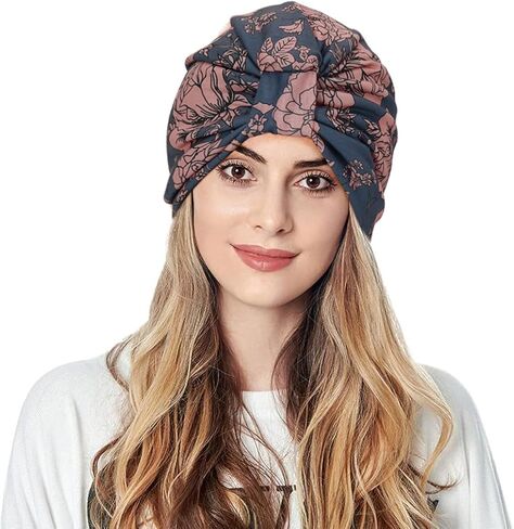 Chemo Turban for Women Men, Satin Lined Beanie Headwear Head Scarf Headwrap Cap for Cancer Patients in Saudi Arabia