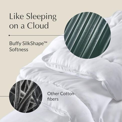 Buffy Cloud Cooling Comforter for Hot Sleepers, Machine Washable Lightweight Fluffy All-Season Temperature-Regulating Eucalyptus Lyocell Duvet Insert (King/Cal King) in Kuwait