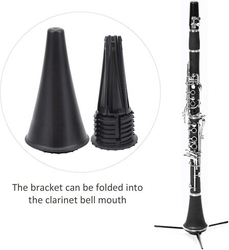 Foldable Clarinet Stand, Portable 5‑Legs Flute Holder, Floor Holder Floor Bracket for Wind Instruments, Ideal for Clarionet Players in Kuwait