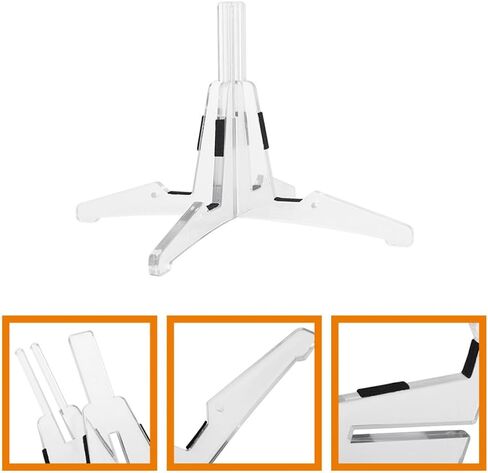 Portable Clarinet Stand Holder with 4-leg Abs Structure, Stable Support Minimizing Vibrations for Oboe and Clarinet Players, Detachable Wind Instrument Display Stand for Musical in Kuwait