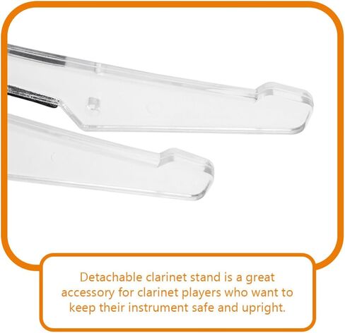 Portable Clarinet Stand Holder with 4-leg Abs Structure, Stable Support Minimizing Vibrations for Oboe and Clarinet Players, Detachable Wind Instrument Display Stand for Musical in Kuwait