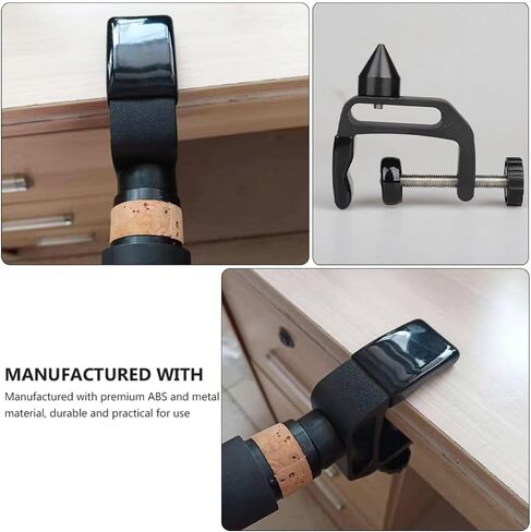 SOLUSTRE Adjustable Clarinet Desktop Storage Rack with Cone-shaped Abs and Metal Bracket, Fits Variety of Desktops, for Photography and Clarinet Cork Support in Kuwait