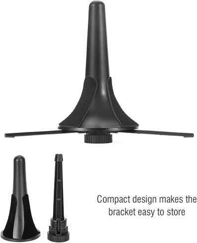 Clarinet Stand Portable Folded Adjustable Tripod for Musicians in Black, Durable Metal Alloy, Compact Design, 1 Unit in Kuwait