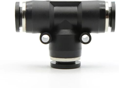 50Pcs Pneumatic Fittings INCH PE5/32 1/8 1/4 3/16 3/8 5/16 1/2 Air Piping T Adapters One Touch Quick Release Fitting Connector(PE 1I4 (50PCS)) in Saudi Arabia