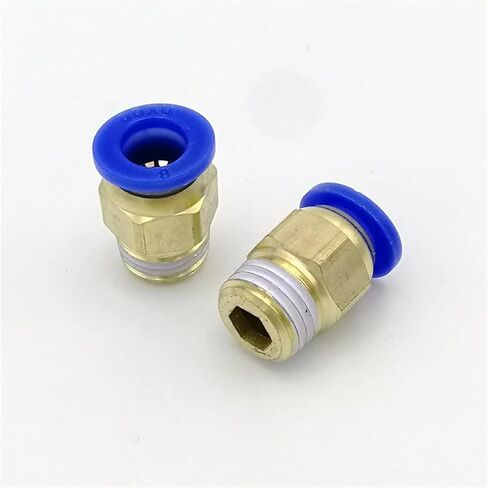 10Pcs BSPT PC6-01 PC6-02 PC8-02 PC10-02 Air Connectors Male Hose Quick Release Fittings Straight Push In Pneumatic Fitting 1/4(PC12-04) in Saudi Arabia