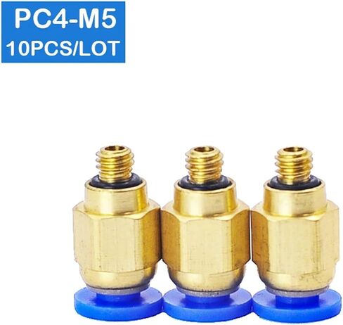 PC4-M5 4mm Straight Through The M5 Pneumatic Tube Fittings Quick Thread Joint 10Pcs in Saudi Arabia