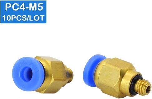 PC4-M5 4mm Straight Through The M5 Pneumatic Tube Fittings Quick Thread Joint 10Pcs in Saudi Arabia