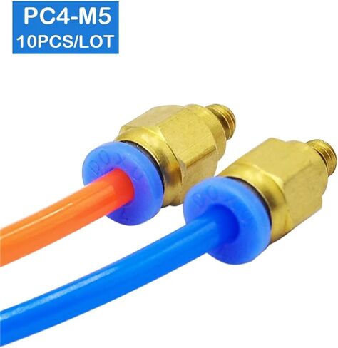 PC4-M5 4mm Straight Through The M5 Pneumatic Tube Fittings Quick Thread Joint 10Pcs in Saudi Arabia
