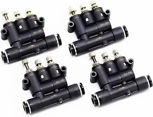 Adjustable Air Buffer Joint External ANA Speed Regulating Valve Cylinder Throttle Pneumatic SA-06 08 10 1Pcs(SA-10) in Kuwait