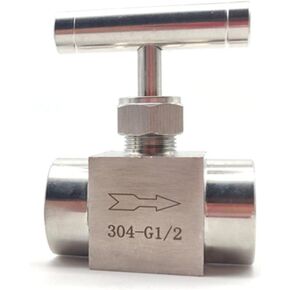 أنثى موضوع صمام الكرة الأرضية 1/8 "1/4" 3/8 "1/2" 304 الفولاذ المقاوم للصدأ إبرة تنظيم التدفق (3/8 بوصة) in Kuwait