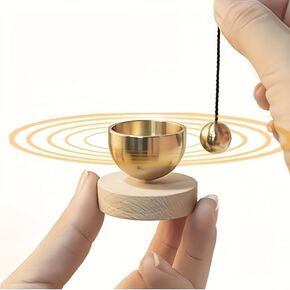 Mini Singing Bowl Set Meditation Sound Bowl for Sound Bath Healing, Yoga Mindfulness Relaxation, Chakra Healing Stress Relief, Brass Gong Tingsha Bell Frequency Bowl Spiritual Gift for Women Men SMALL in Kuwait